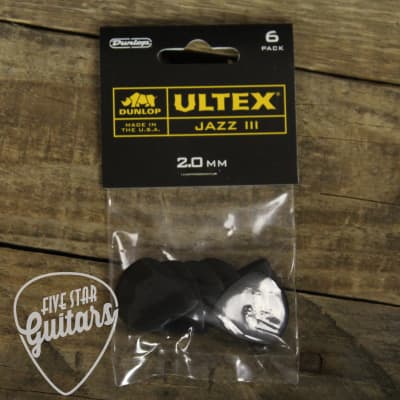 Dunlop Black Ultex Jazz III 2.0 6-Pack image 5
