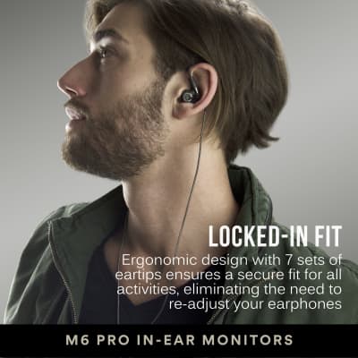 MEE audio M6 PRO 2nd Generation Musicians’ in-Ear Monitors Wired + Wireless Combo Pack Black image 9