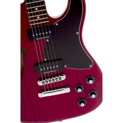 Fender Jim Adkins JA-90 Telecaster Thinline - Crimson Red Transparent image 1