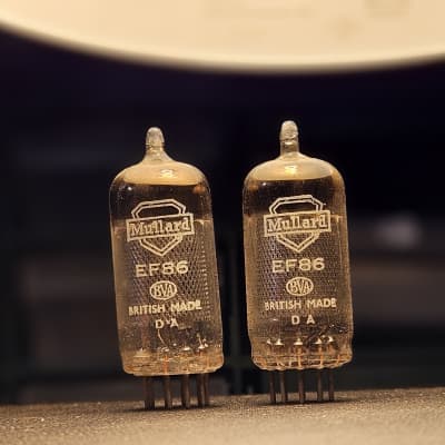 Matched pair Mullard Ef86 - Square D Getter - ++1 image 3