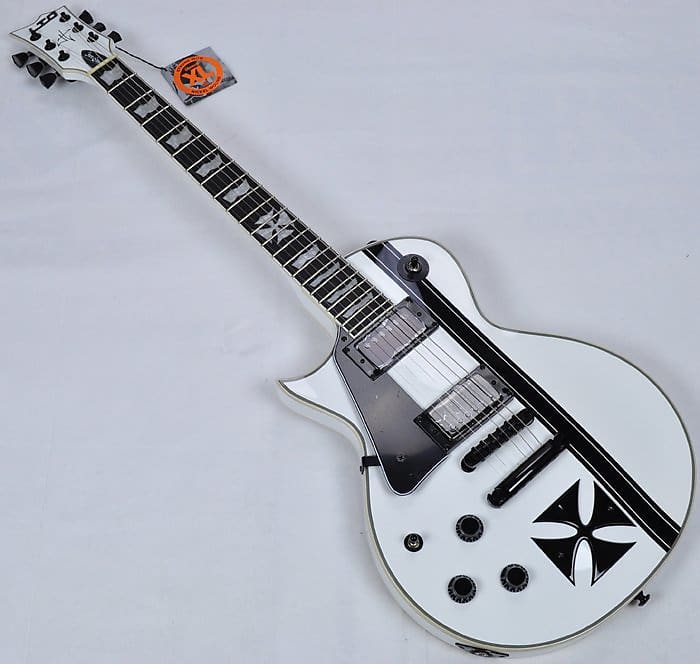 ESP LTD Iron Cross James Hetfield Left Hand Guitar Snow White image 1