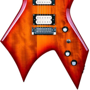 B.C. Rich Mk9 Warlock Electric Guitar Cherry Red Sunburst with Case image 3