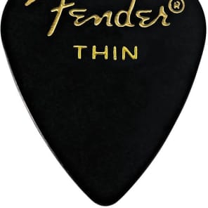Fender 351 Shape Classic Picks, Thin, Black, 144 Count 2016