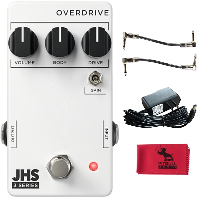 JHS 3 Series Overdrive Guitar Effect Pedal w/ Power Supply, Reverb
