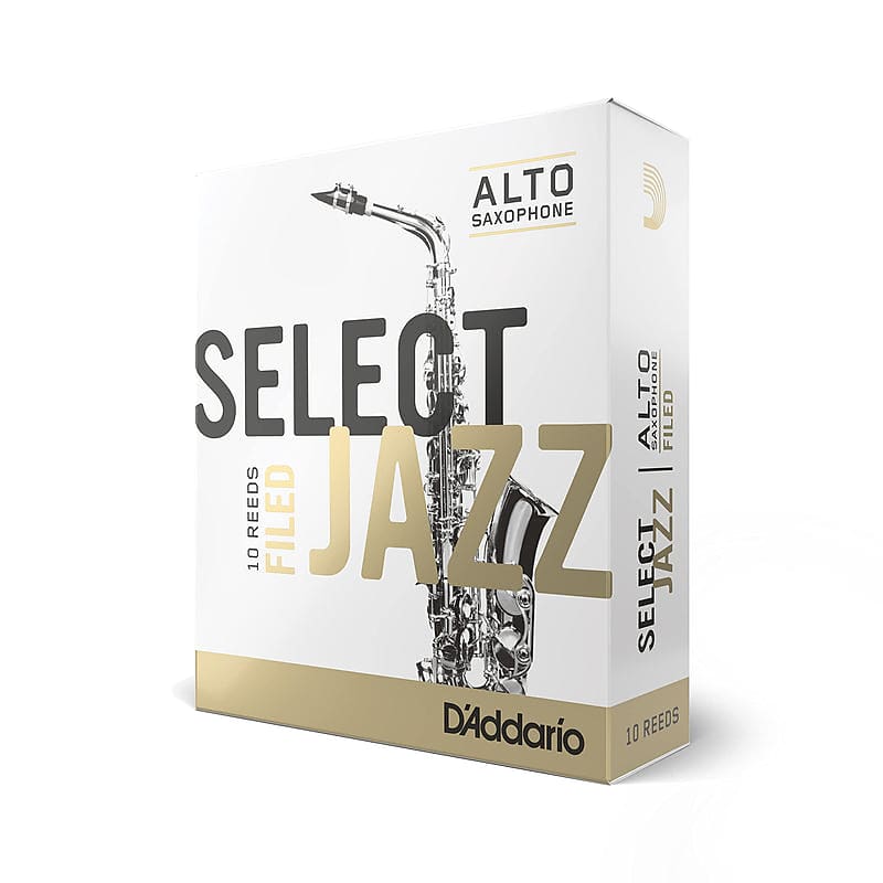 D'Addario RSF10ASX3M Select Jazz Filed Alto Saxophone Reeds, Strength 3.0 Medium, 10-Pack image 1