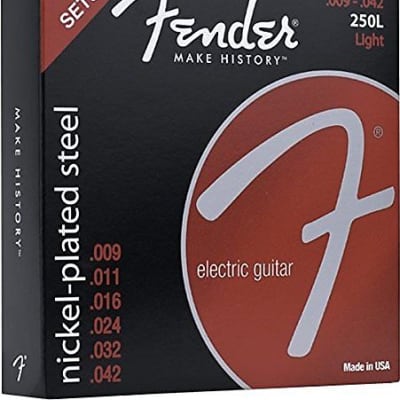 (PACK OF 3) Fender Super 250's Electric Guitar Strings - 250L, LIGHT,  9-42 image 1