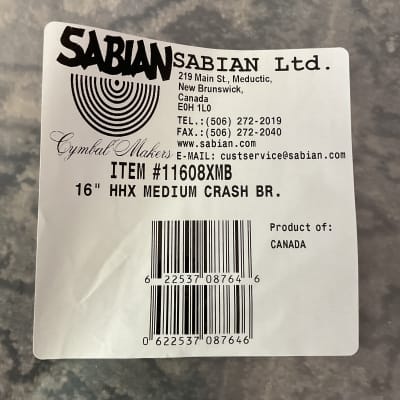 Sabian 16” HHX Medium Crash Brilliant #11608XMB image 6