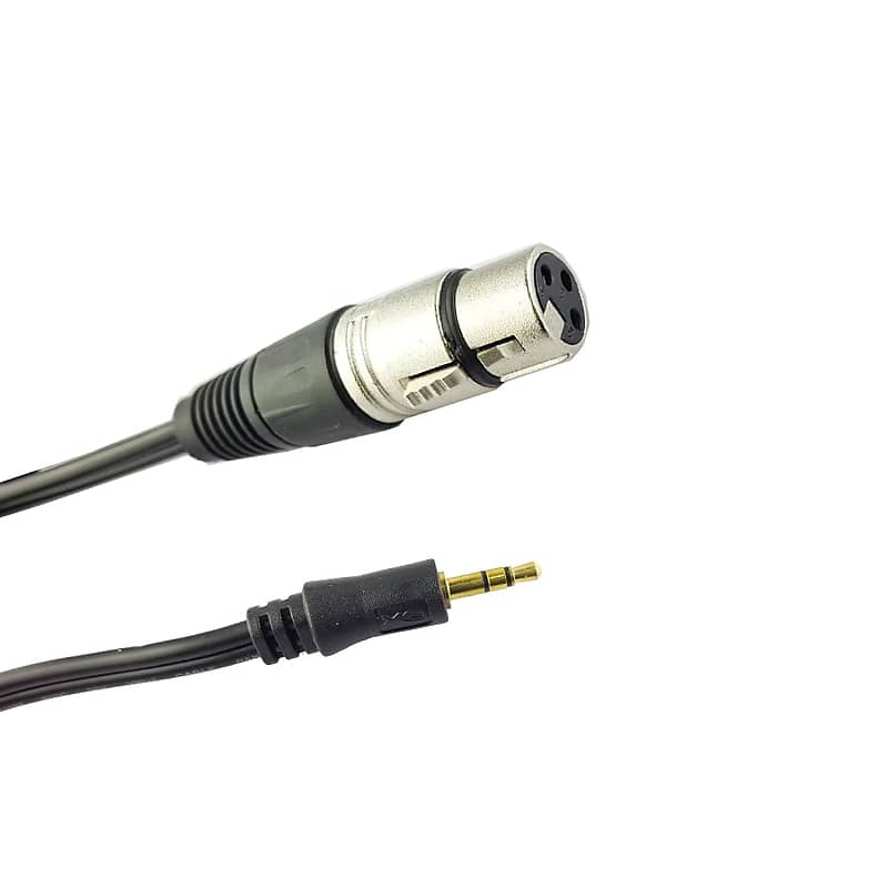 JOMLEY Dual XLR to 3.5mm Stereo Mic Cable, Dual XLR Female to 3.5mm TRS  Y-Splitter Stereo Cable, 2 XLR Female to 1/8 Inch Mini Jack Breakout Lead