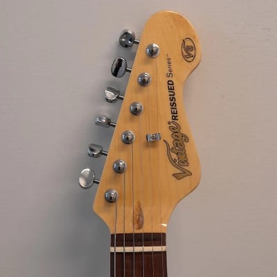 Vintage V6 ReIssued Electric Guitar ~ Candy Apple Blue image 12