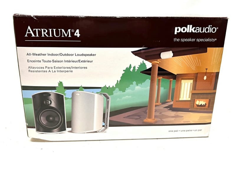 Polk Audio Atrium4 All-Weather Indoor/Outdoor Speakers (Black, Pair)