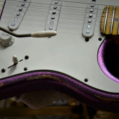 Fender Stratocaster  Standard Custom Relic Nitro Magenta Sparkle image 9