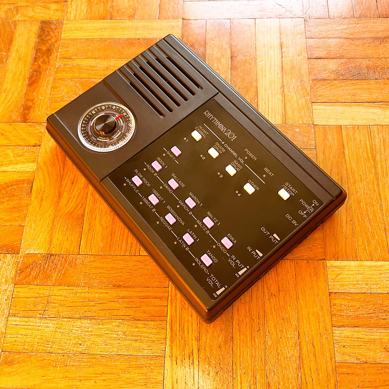 Zen-On Rhythmina 201 (Japan, 1980) Vintage Portable Drum machine for  Taishogoto with p.supply and original box! Rare!