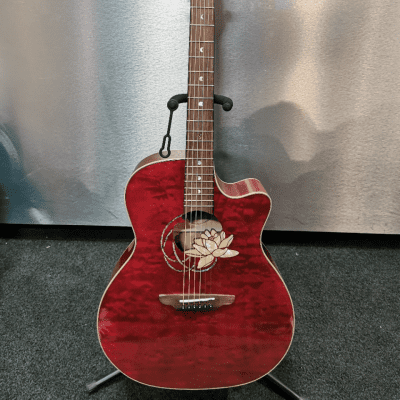Luna Flora Moonflower Custom Folk Acoustic-Electric Guitar