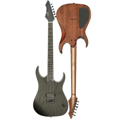 10S HuYang (Mega Soul) Single Humbucker Baritone – HYMM Custom Electric Guitar - Satin Black image 13
