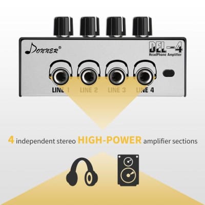 Headphone Amplifier Professional Ultra-Compact 4-Channel Stereo Headphone Amp Studio & Stage image 6