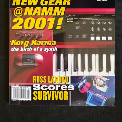 KEYBOARD MAGAZINE - APRIL 2001 - New Gear NAMM, KORG Karma - Mint!