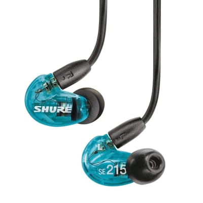Shure SE215SPE Professional Sound Isolating In-Ear Monitors w/ Grey 46" Cable - Blue image 3