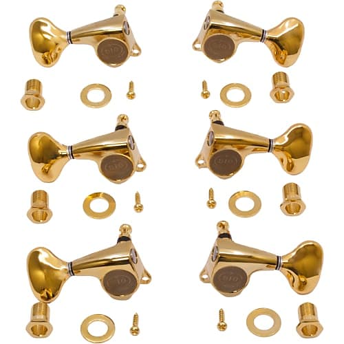 Gold Tuners - Gotoh, SGL510, Midsize 510, Metal Knobs, 3 | Reverb UK