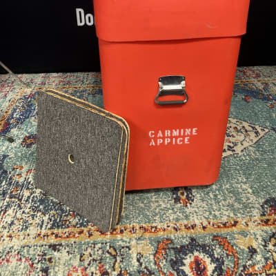 Carmine Appice's Protector Cases 3-Space Snare Case with Casters, 17.5x17.5x31.5x(29.5) - Orange image 3
