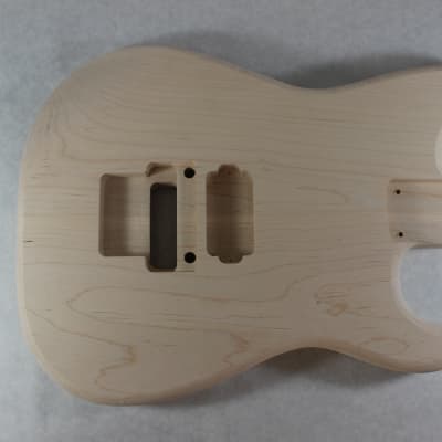 Unfinished Maple Hxx guitar body - fits Fender Strat Stratocaster neck Floyd Rose J1388 image 1