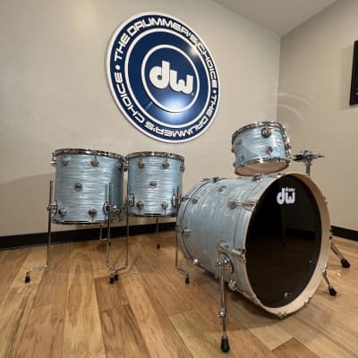 DW Collector's Series 333 Pure Maple 12/14/16/22" Drum Set Kit in Pale Blue Oyster image 7