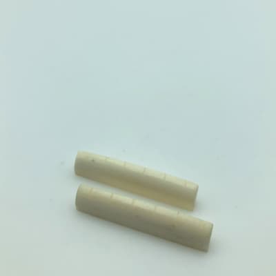 2 Micarta? Gibson / Acoustic Slotted Nuts Ivory image 1