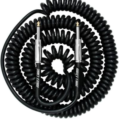 Bullet Cable - 30" Black Coil Cable - 1 Straight end / 1 Straight end image 1