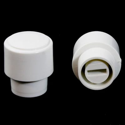(2) Vintage-Style Round Knobs for USA Switch for Telecaster® - WHITE