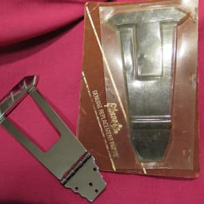 vintage NOS 1970 Gibson es-175 T 1970 chrome tailpiece (also for es 300 335 thinner archtop image 5