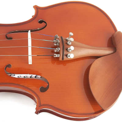 Cecilio CVN-200 Solidwood Violin with D'Addario Prelude Strings - Size 3/4 image 6