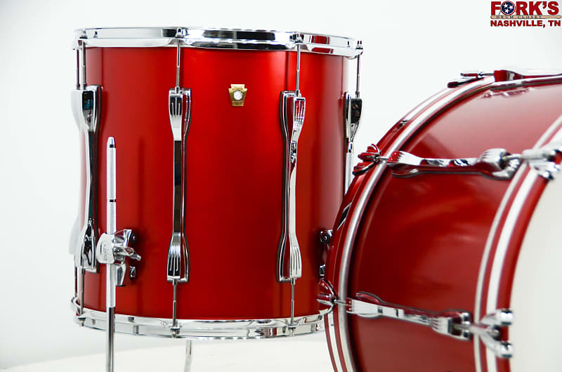 Ludwig Classic Maple 3pc Drum Kit - Red Sparkle - Forks Drum Closet