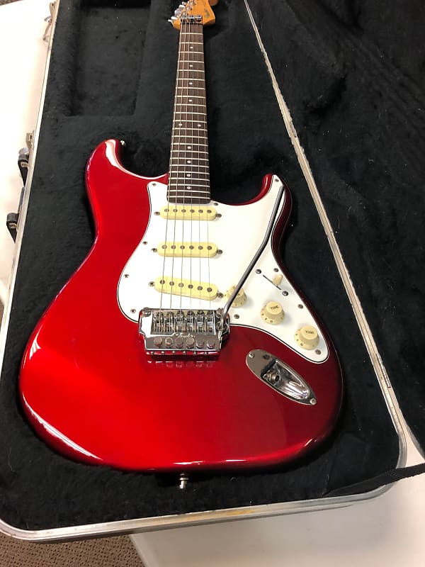 1985 FENDER MIJ CONTEMPORARY STANDARD STRATOCASTER Candy Apple Red image 1