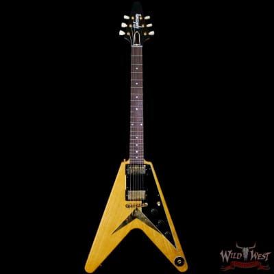 Gibson Custom Shop 1958 Korina Flying V Reissue Natural (Black Pickguard) image 3