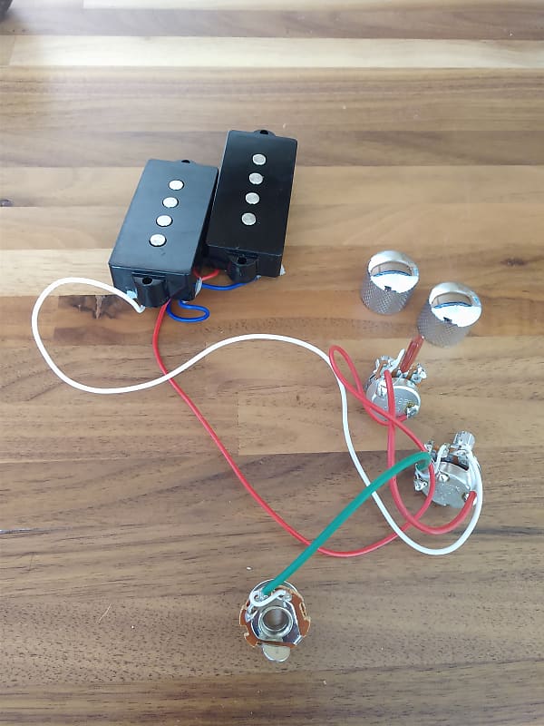 Squier P bass pickup, pots, jack, knobs Reverb