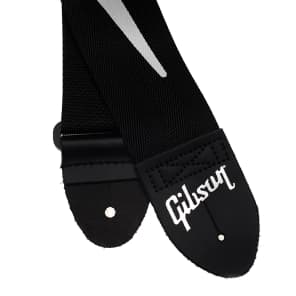 Gibson Lightning Bolt Style 2" Safety Strap - Jet Black image 3