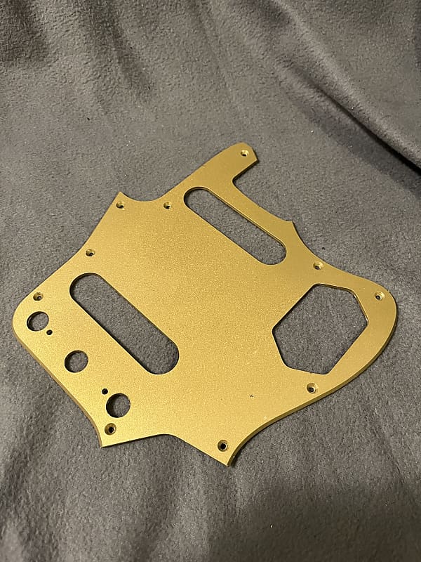 Fender Jaguar Pickguard Gold Painted Reverb