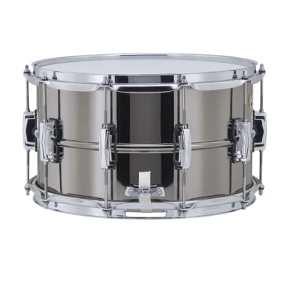 Ludwig *Pre-Order* 8x14" Black Beauty Smooth Single Sheet Brass Shell Imperial Lugs Snare Drum LB408 | Special Order | Authorized Dealer image 2