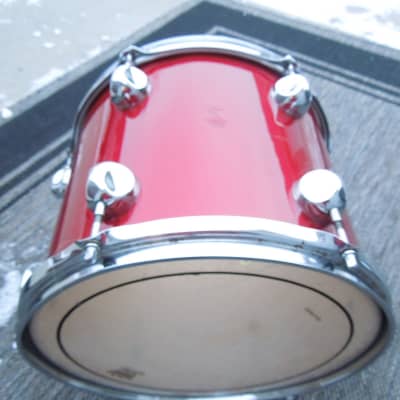 Pacific/DW 10x12 tom drum red red image 4