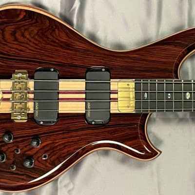 Alembic Mark King Deluxe 4, Cocobolo with Ebony and Red LED's image 1