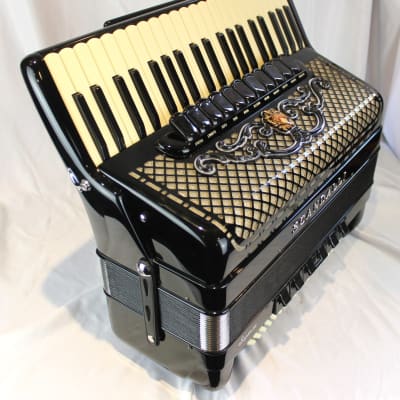 NEW Black Scandalli Super VI Extreme Piano Accordion LMMH 41 120 image 7