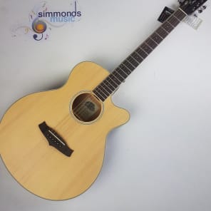 Tanglewood TW1 Winterleaf Solid Spruce Mahogany Super Folk Cutaway with Electronics Reverb