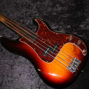 2015 Fender USA Standard P Bass w Amazing Fretless Warmoth Neck image 1
