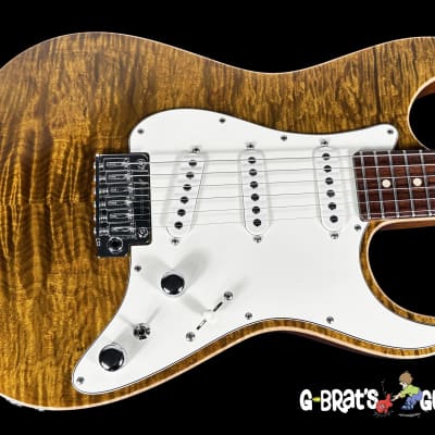 2021 Tom Anderson Drop Top Classic Flame Top ~ Tiger Eye with Binding for sale