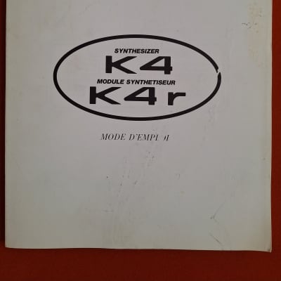 Kawai  K4 / K4r User Manual