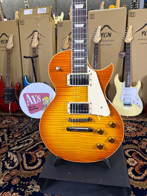 FGN Fujigen Guitars FUJIGEN LP STANDARD Super Flame Top