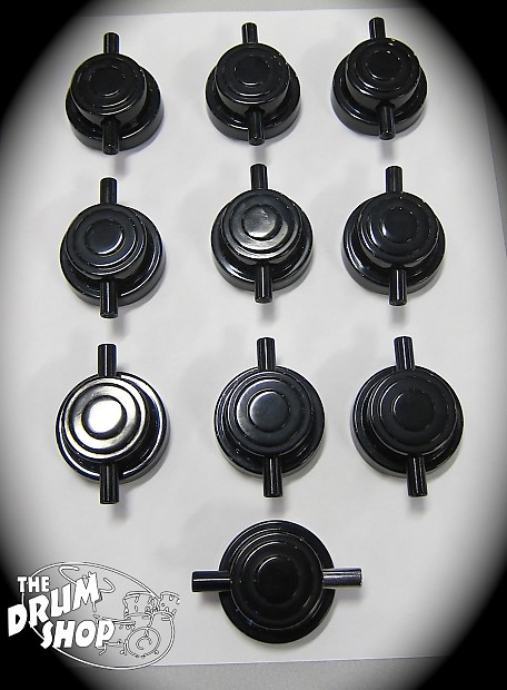 DW Black Chrome Lugs Set of 10