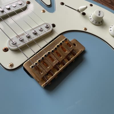 Burns of London Club Series Marquee Reissue Electric Guitar Blue strat image 8