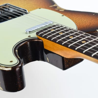Fender Custom Shop 63 Tele Super Faded Aged 3 Tone Sparkle Heavy Relic image 10