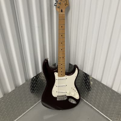 Fender Standard Stratocaster with Maple Fretboard 2009 burgundy  electric guitar - Midnight Wine image 2