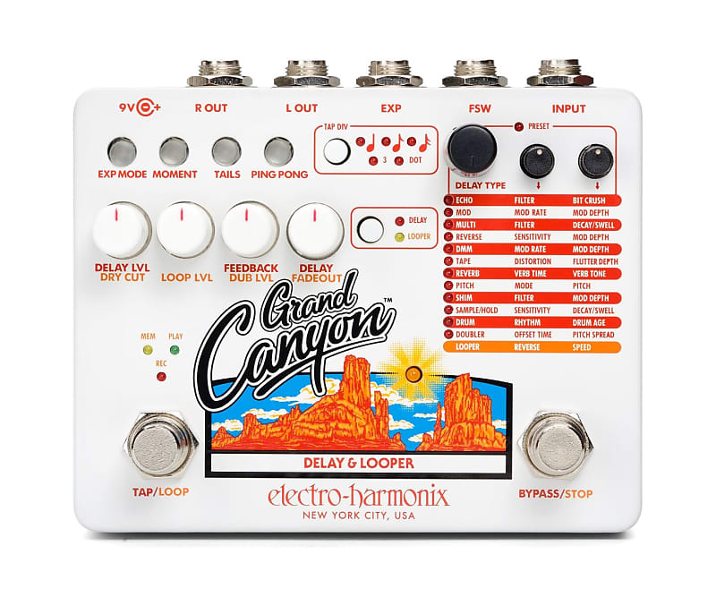 Electro-Harmonix CANYON エレハモ ディレイ ルーパー Electro-Harmonix Grand Canyon Delay and Looper | Reverb